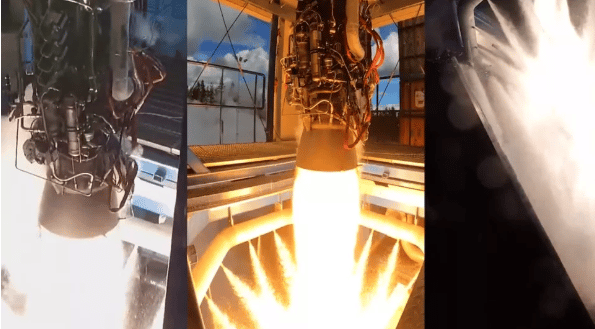 images of RFA ONE stage 1 hot fire tests